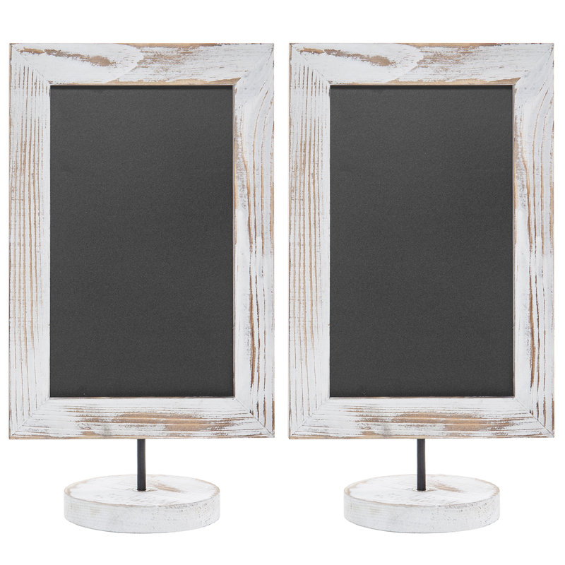 2 - Piece Tabletop Wood Chalkboard Set