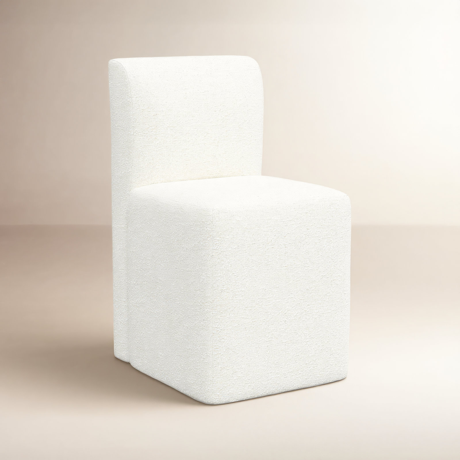 Mendy Side Chair, Classic Snow Boucle
