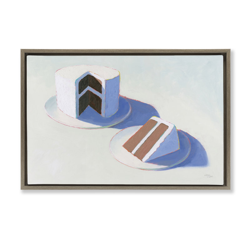 Toile flottante encadrée «Layer Cake Dessert» par Wellington Studio, Cadre flottant orme Montalcino, H 17 po x l 25 po