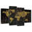 Aliaz Glitzy Gold World Map-108889900