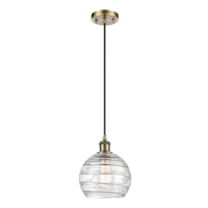 Luminaire suspendu sphère 1 lumière Anderson Mill, Ampoule non incluse, H 10 pi x l 8 po x P 8 po