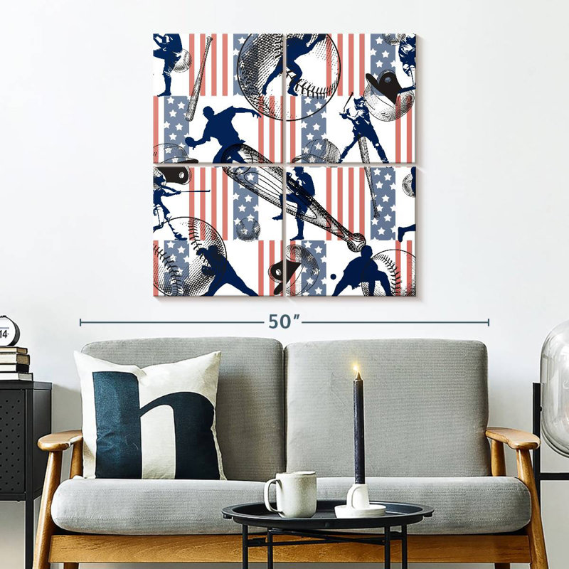 Motif de baseball Sireci, H 32 po x l 32 po