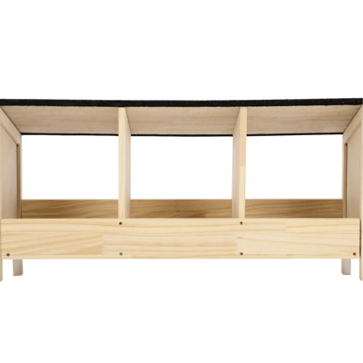 Un poulailler intérieur et extérieur avec 3 zones de nidification, un toit imperméable et confortable pour les poulets, fait de pin massif, L 33,9 po x l 11,8 po x H 16,1 po, poids net de 14,8 lb pour protéger les poulets