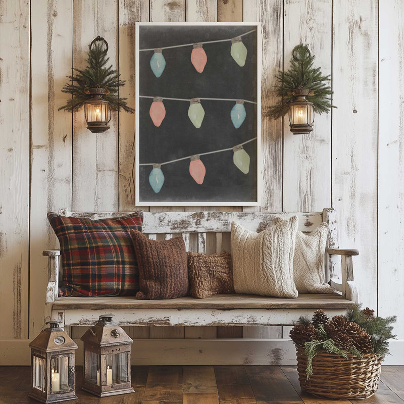 Cozy Christmas Glow Print dans un cadre, Cadre en zinc patiné, H 15,25 po x l 12,25 po