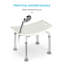Bath Stool Shower Chair, 8 Height Levels Bath Chair From 38-55 Cm, Aluminium Legs & Non-slip Bath Seat For Indoor Shower, Lightweight And Slim Shower Stool For Seniors And Adults-1081050554