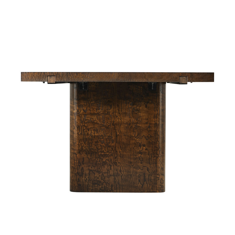 Kesden Solid Wood Dining Table, Pyramid Brown