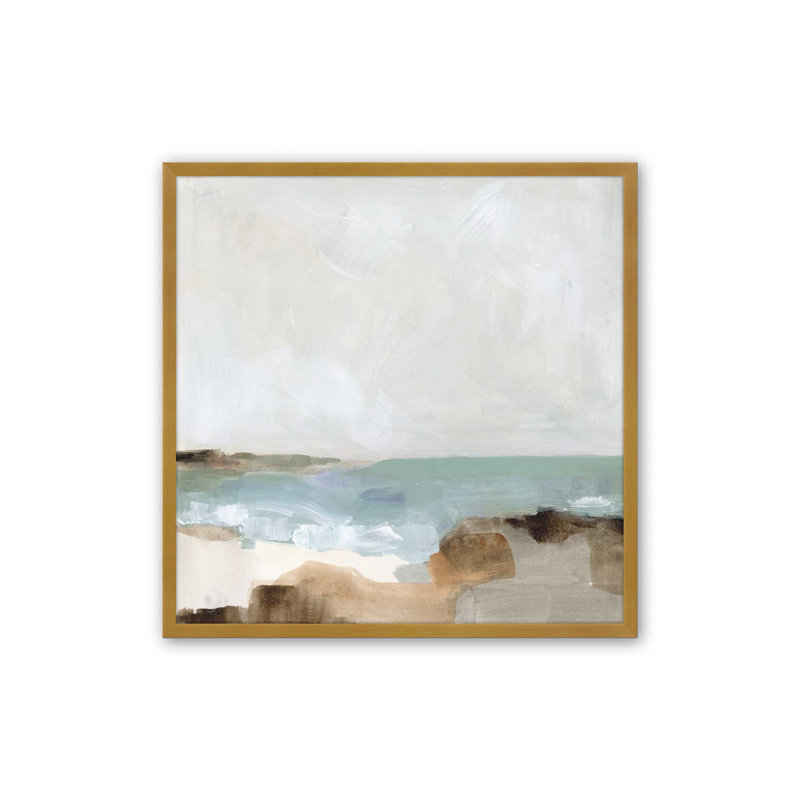 Gentle Tides and Sky I Canvas Print, 13.75" H x 13.75" W, Gold