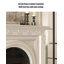 Foyer de style français avec sculptures décoratives, foyer électrique domestique avec flammes simulées-112801302