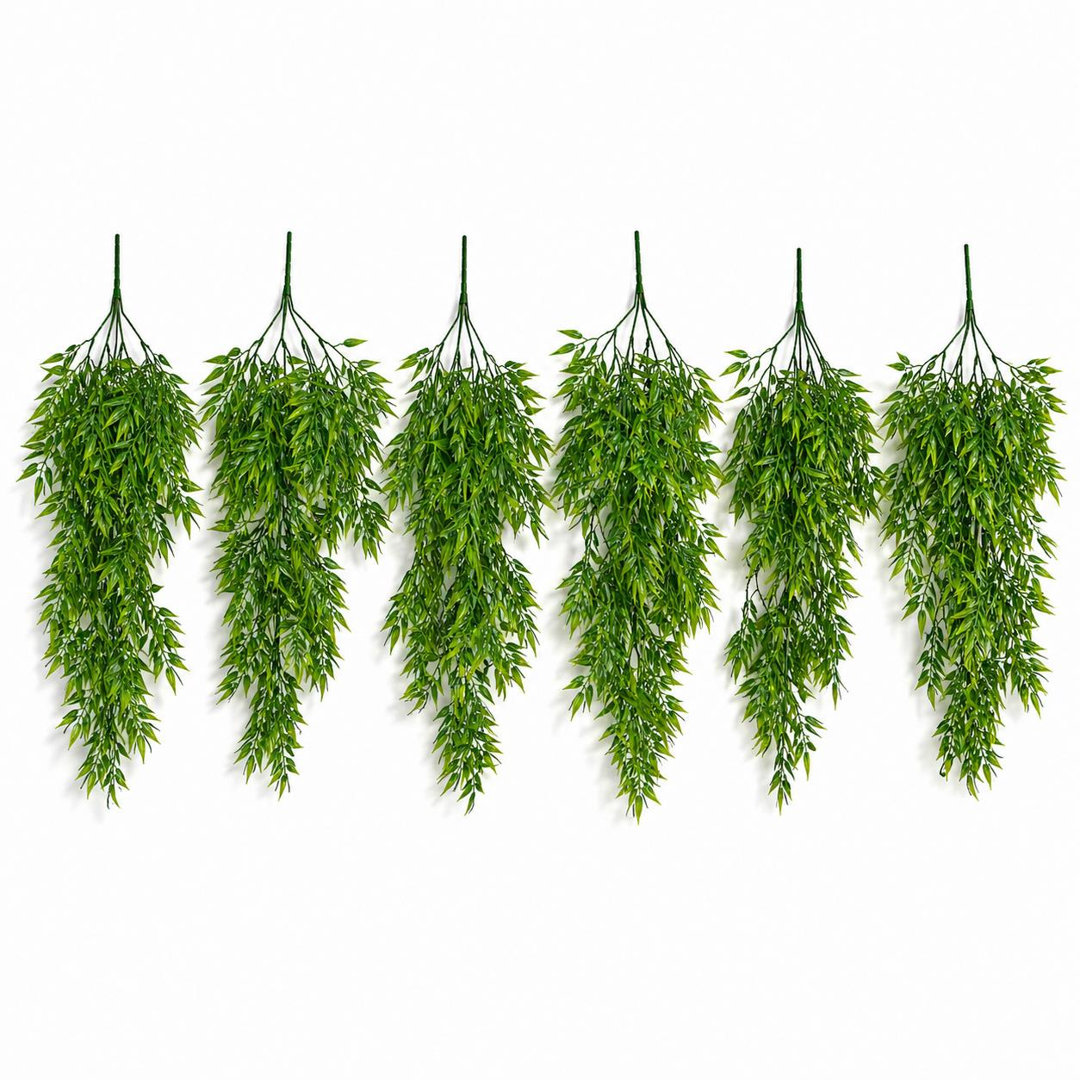 B&Q - Pack Of 6 X 80Cm Artificial Trailing Bamboo Style Plant Hanging Faux Greenery - Image 2