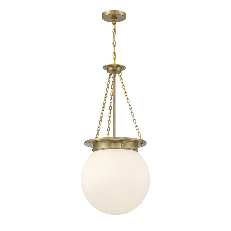 Luminaire sphère suspendu 3 lumières Chachi, Doré