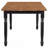 Dining Table Walnut Wood Black Metal Frame