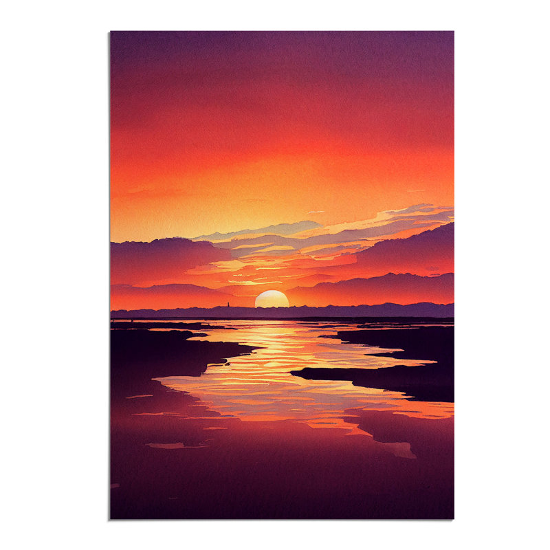 Alluring Sunset - Wall Art, Paper, 59.4cm H x 42cm W x 3cm D, No Matte