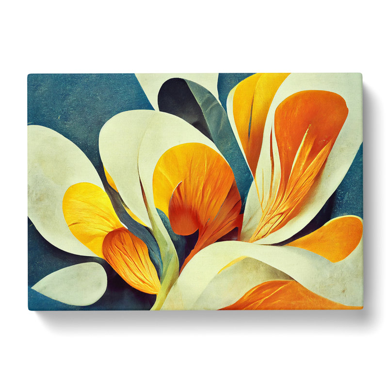 Artistic Flowers - Wrapped Canvas Painting, 40cm H x 60cm W x 3cm D