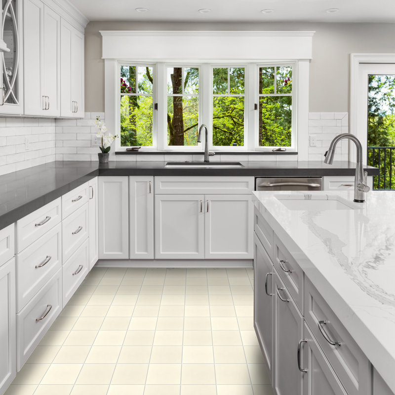 Solid 8" x 8" Cement Wall & Floor Tile, Cohiba