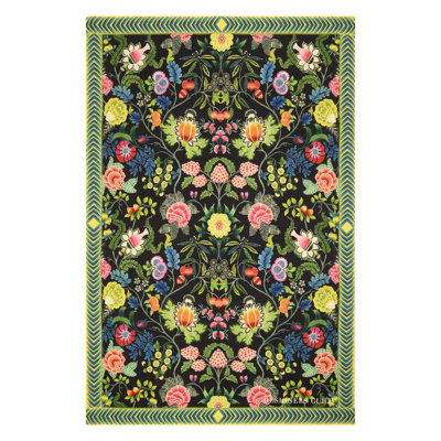 Brocart Decoratif Noir Throw