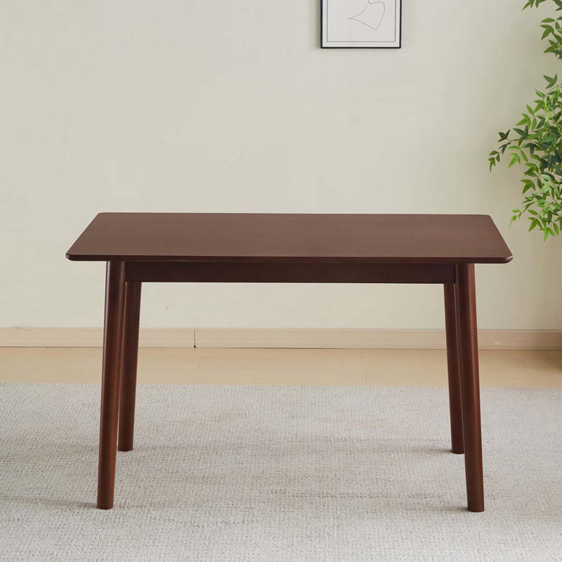 Table de salle à manger en bois avec 4 pieds, Naturel