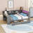 Daybed with LED, Storage Shelves, Drawers, Desk and Charging Station-659226678-659226676