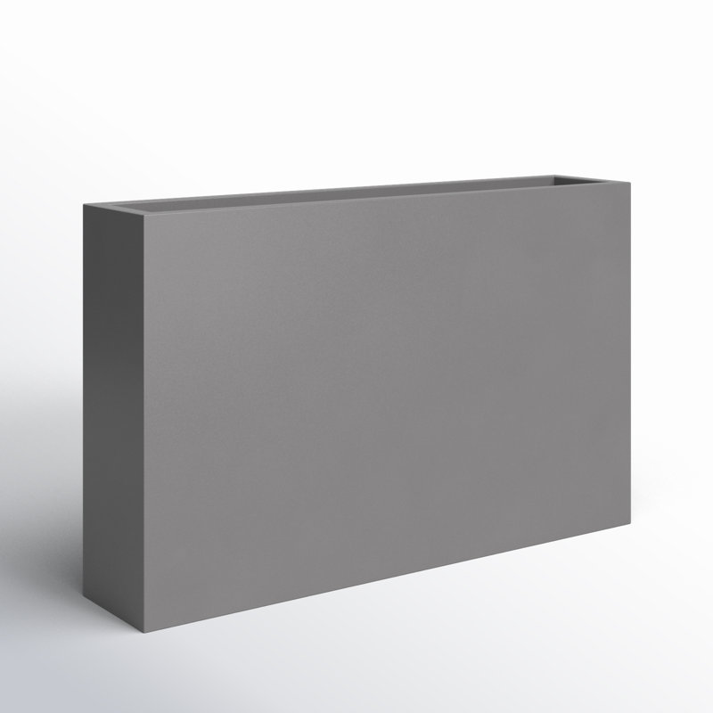 Connoisseur Handmade Planter Box, Gray, 30" H x 48" W x 12" D