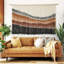 Décoration murale en macramé à accrocher au mur en macramé à grande échelle Tapisserie Tie-Dye Living 57 x l 35 po