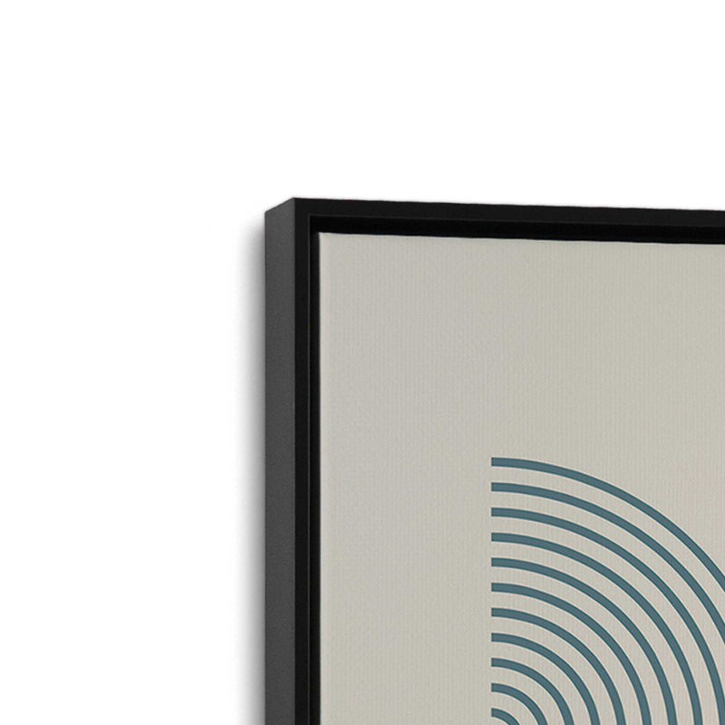 «Storm Blue Bauhaus Composition I», reproduction sur toile, H 18,75 po x l 12,75 po, Noir satiné