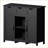Cabinets with 3 Drawers, 2 Doors &amp; Adjustable Shelves | Traditional Storage Cabinet | Black | Living Room-2132014339
