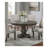 Traditional Round Pedestal Dining Table, 54" Diameter, Oak Finish Solid Rubberwood