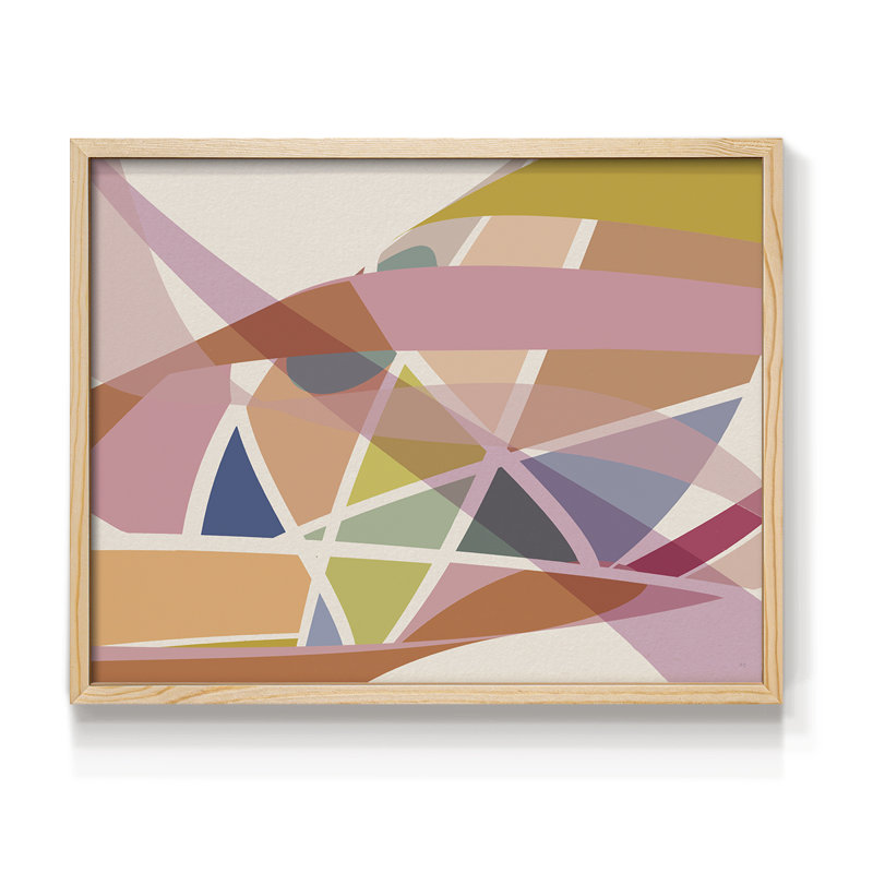 Pensées d'Herbin II - reproduction encadrée - réversible, H 8 po x l 10 po, Naturel