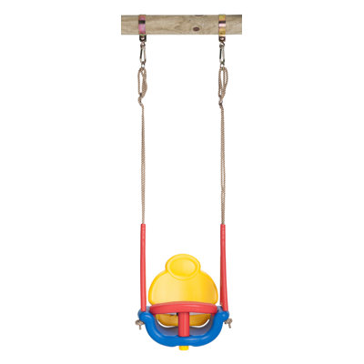 SwingKing Plastic Blue/Yellow Bucket Swing with Chains