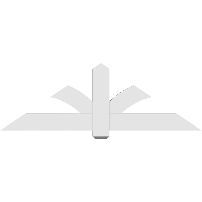 Support pour pignon en PVC Redmond, H 24 po x l 72 po (pas: 8/12), P 2 po x F 6 po