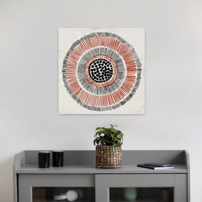 Round Tribal II Abstract Geometric Modern Art