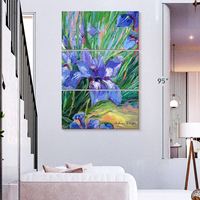 Iris Flowers II, 74" H x 48" W