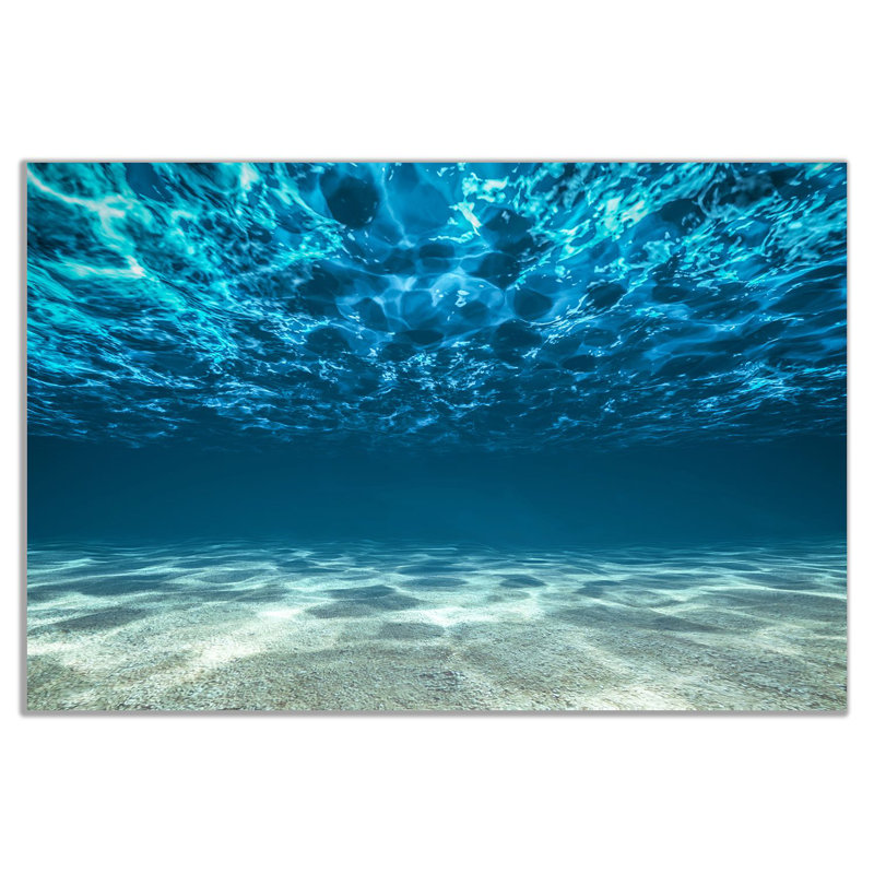 Blue Ocean Sea Seaview Beneath Surface - Wrapped Canvas Print, 20cm H x 31cm W