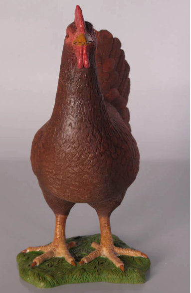 Brishen Red Chicken Life Size Statue