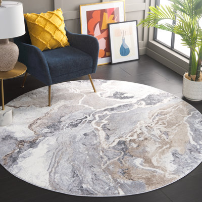 Tapis ivoire / gris Hka