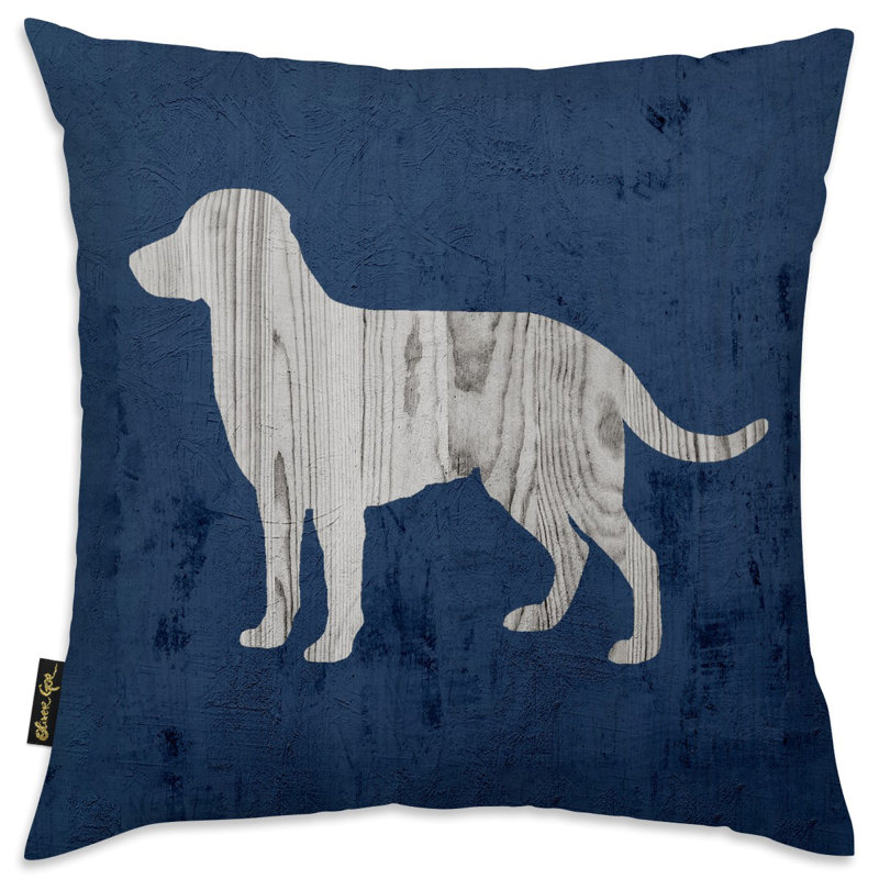 Coussin Rustic Dog Love Denim