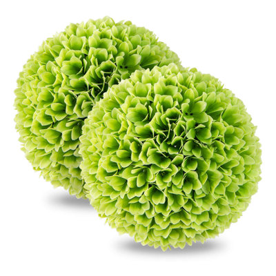 Primrue 11" Faux Boxwood Balls With Reliable Sun-protective Pe Material Mimic Leaves
