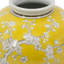 Grand vase incurvé jaune et blanc