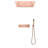 Teramo Rose Gold Thermostatic Touch Panel Controlled Shower System