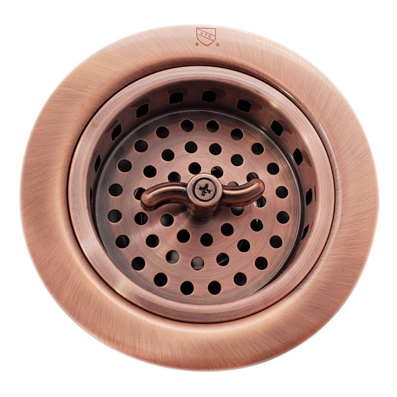 Kitchen Sink Basket Strainer for Drain - 2-Pack, Antique Copper