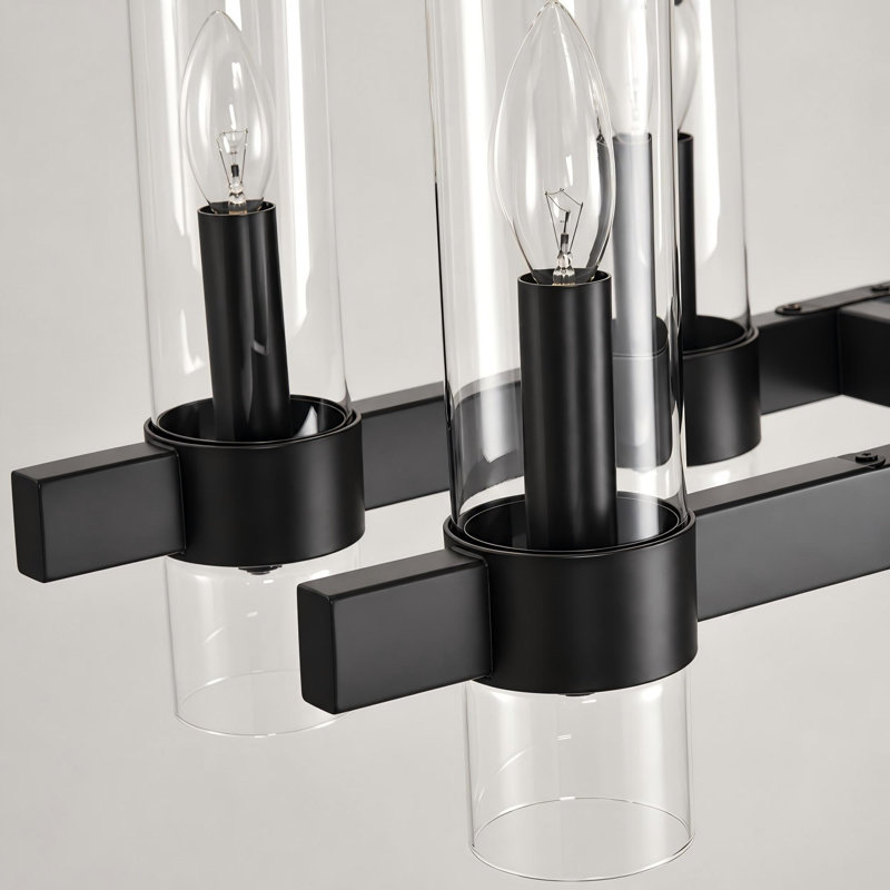 Lustre linéaire moderne de grande taille (63 po) à 16 lumières pour îlot de cuisine, 16