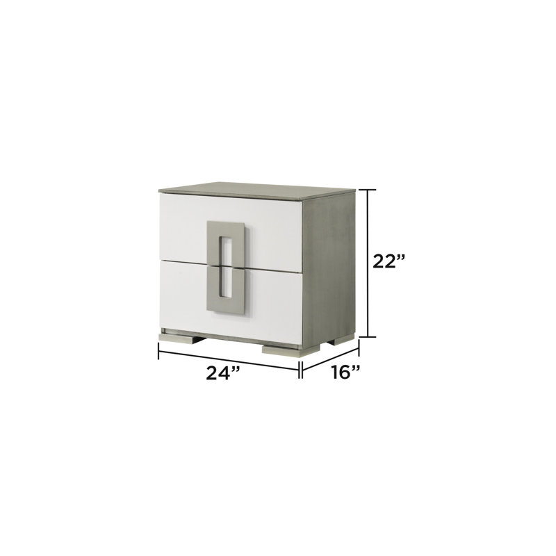 Table de chevet moderne en blanc