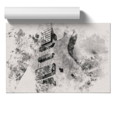Electric Guitar Watercolour - Frameless Print