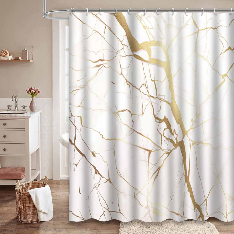 Rideau de douche Marble En Invitation Banner, L 72 po x l 84 po