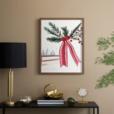 «Christmas Holiday Art DCCDXLVI», reproduction d'art encadrée - bois massif