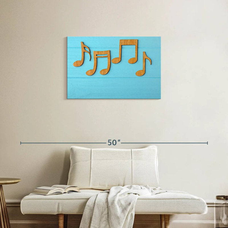 Abarca Wooden Music Notes, 20" H x 30" W