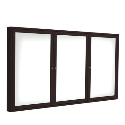 Enclosed White Board Ghent Yes Enclosed Cabinet Metal Whiteboard