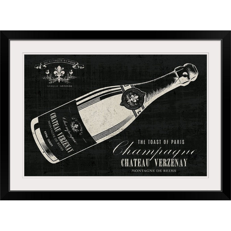 " The Toast Of Paris ", Black Frame, 32" H x 44" W x 1" D