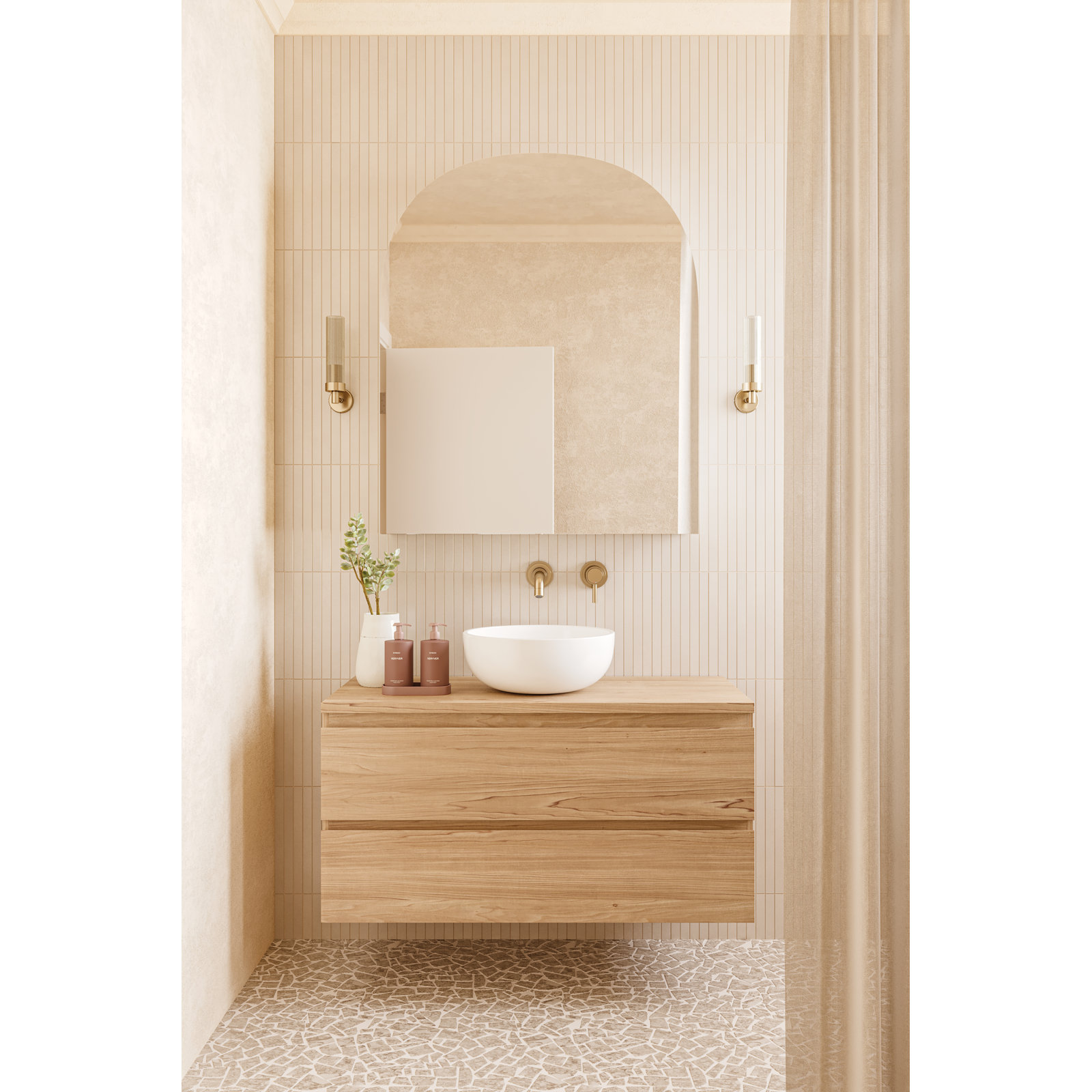 Sahara 11.75" x 11.75" Matte Porcelain Wall & Floor Tile, White