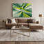 «Geometric Abstraction 79», art mural sur toile verte-422188464