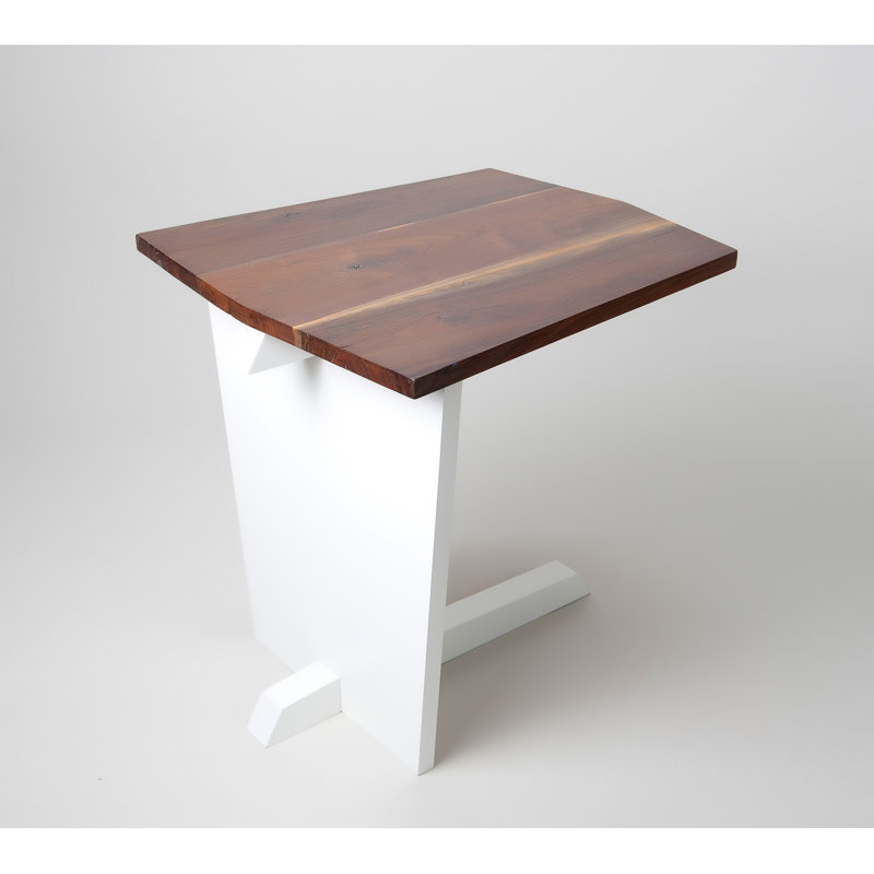 WW Solid Wood Tray Top End Table